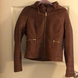 Gi Sono by Cavalini brown leather jacket. Size L